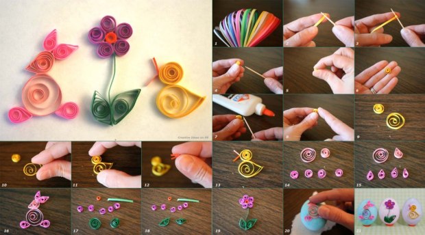 Artesanato com técnica de quilling para cartões