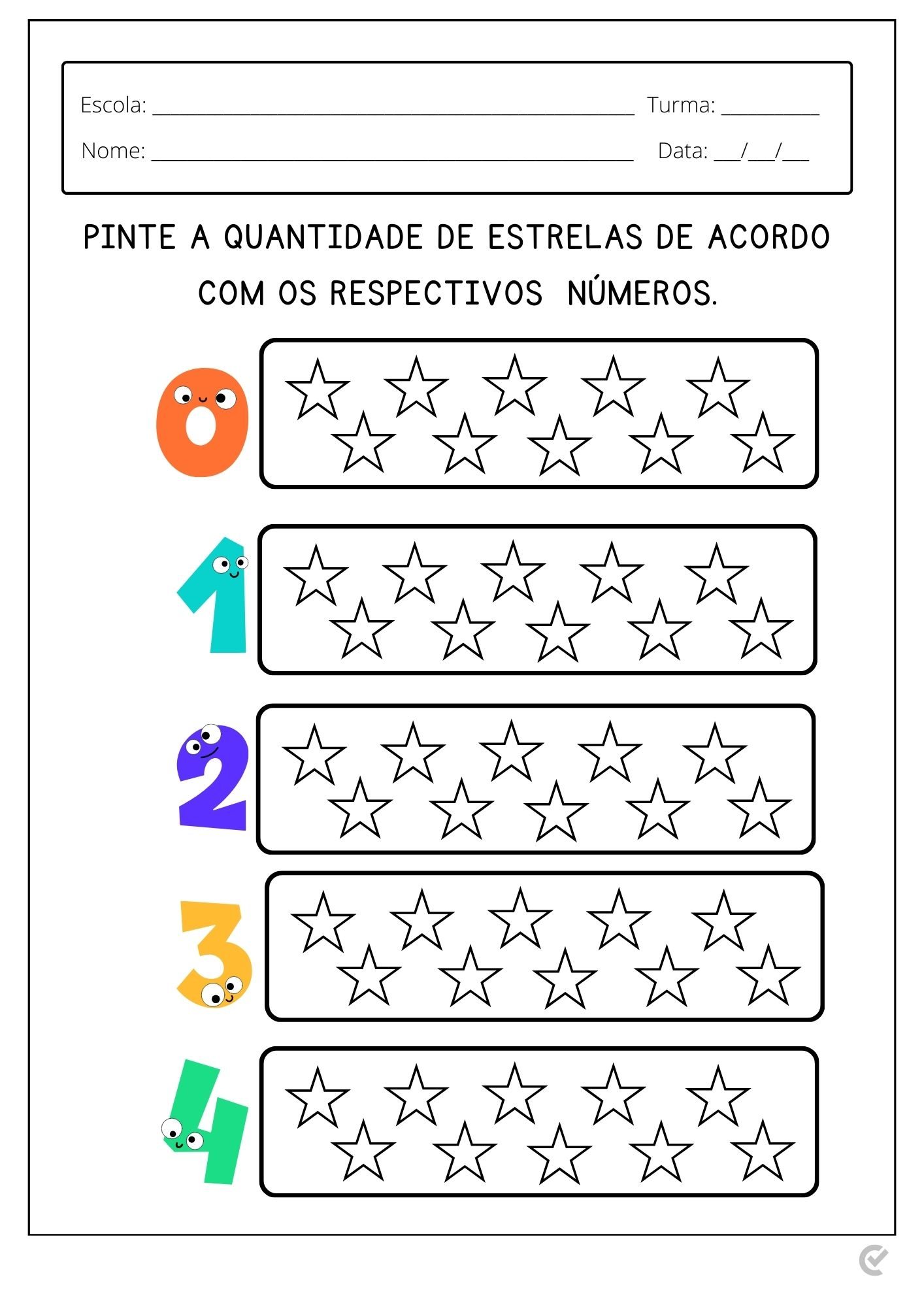 atividades com números para educação infantil