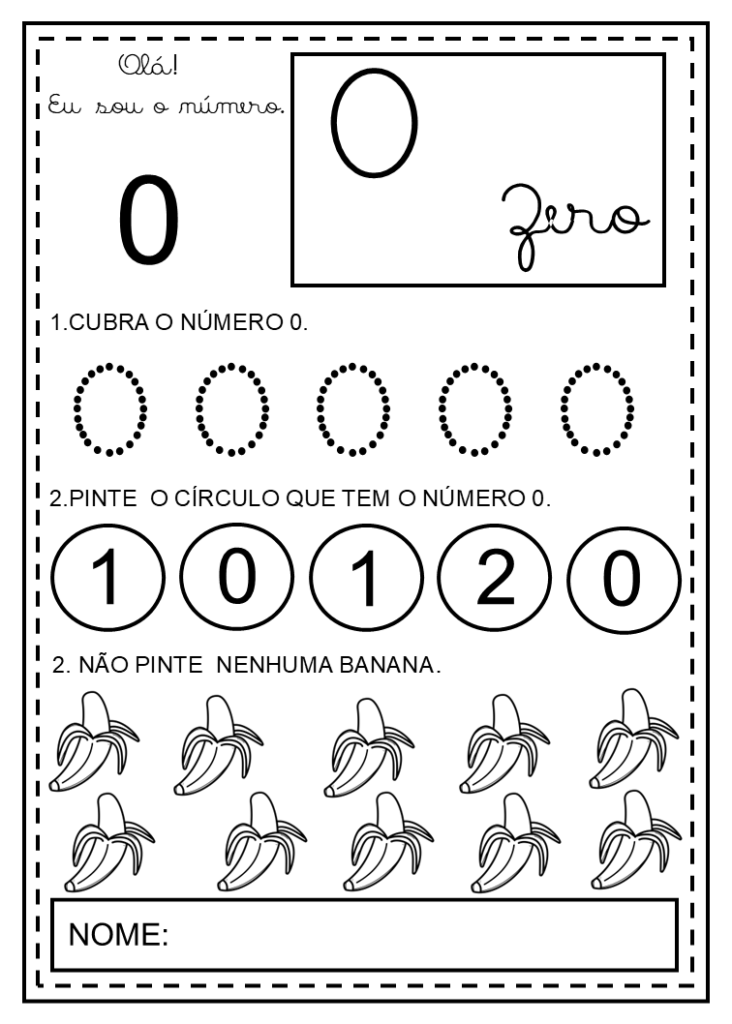 exercícios de números para imprimir
