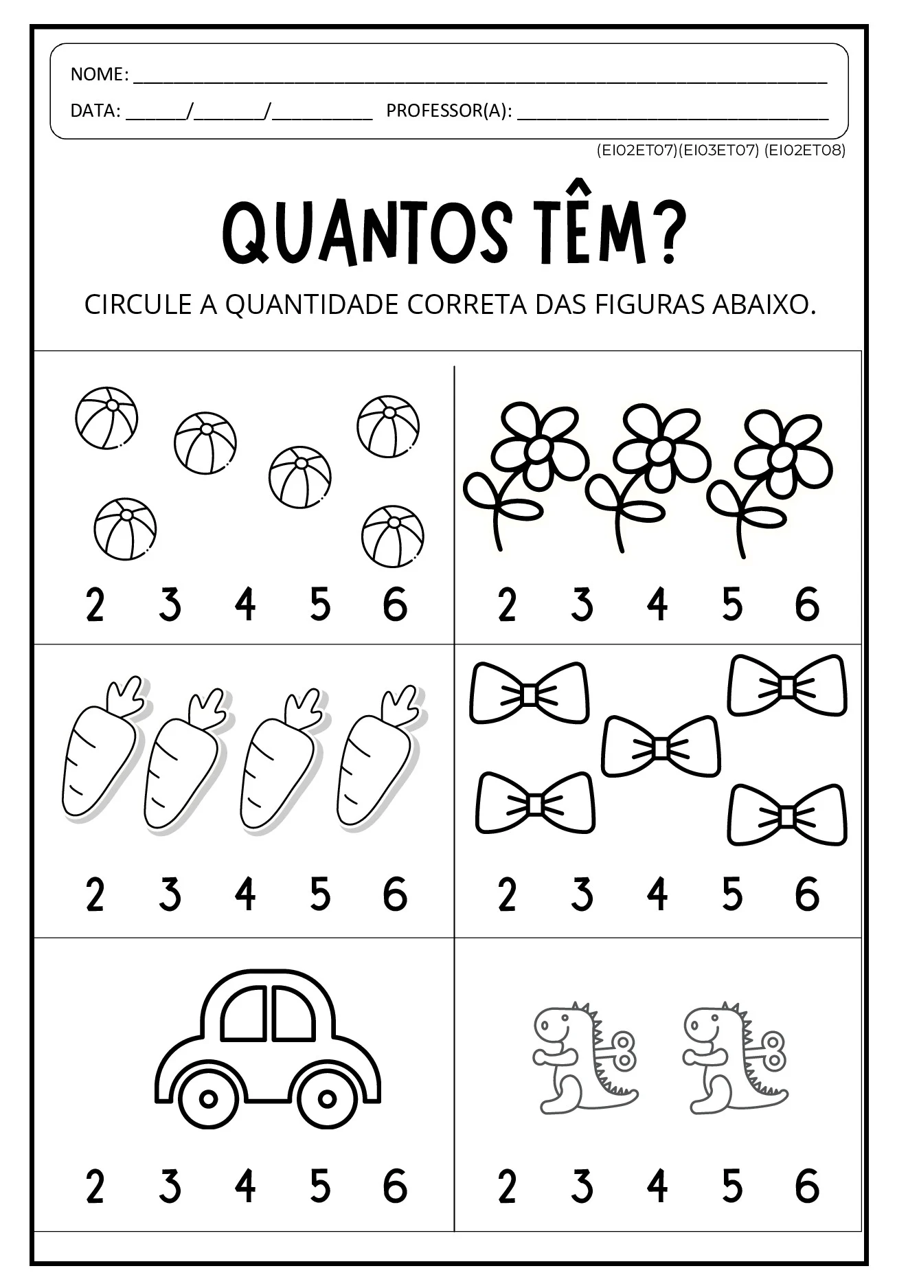 atividades lúdicas com números