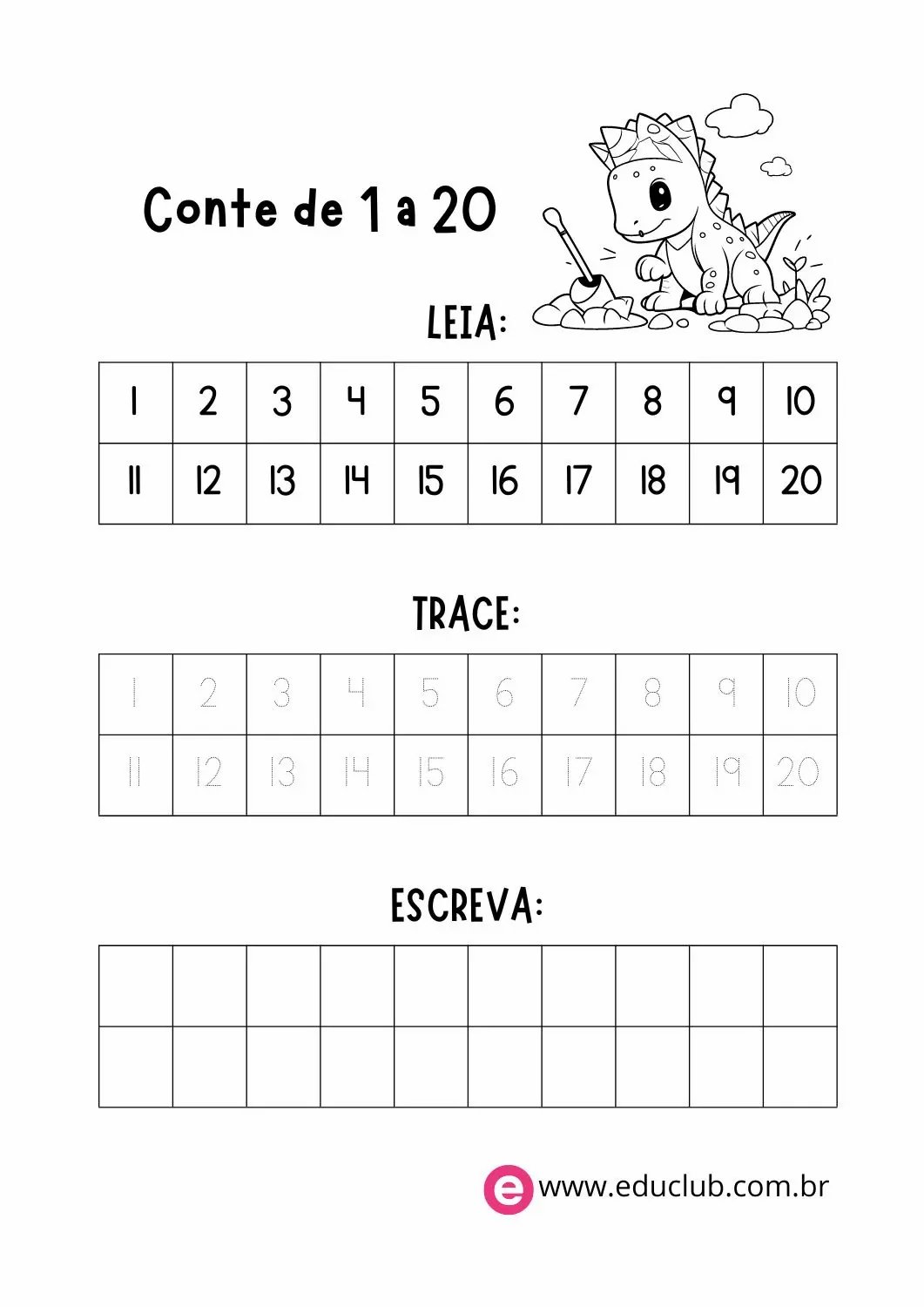 contagem e números atividades