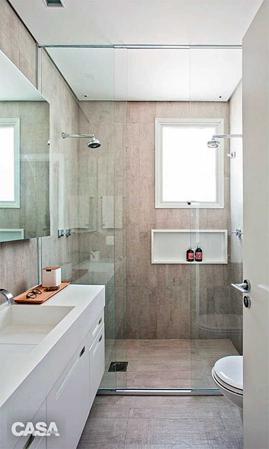 Banheiro Pequeno Bege e Branco: Dicas para Ampliar e Aconchegar