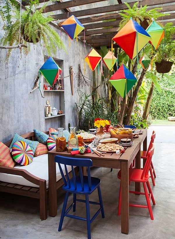 ideias criativas decoração festa junina quintal