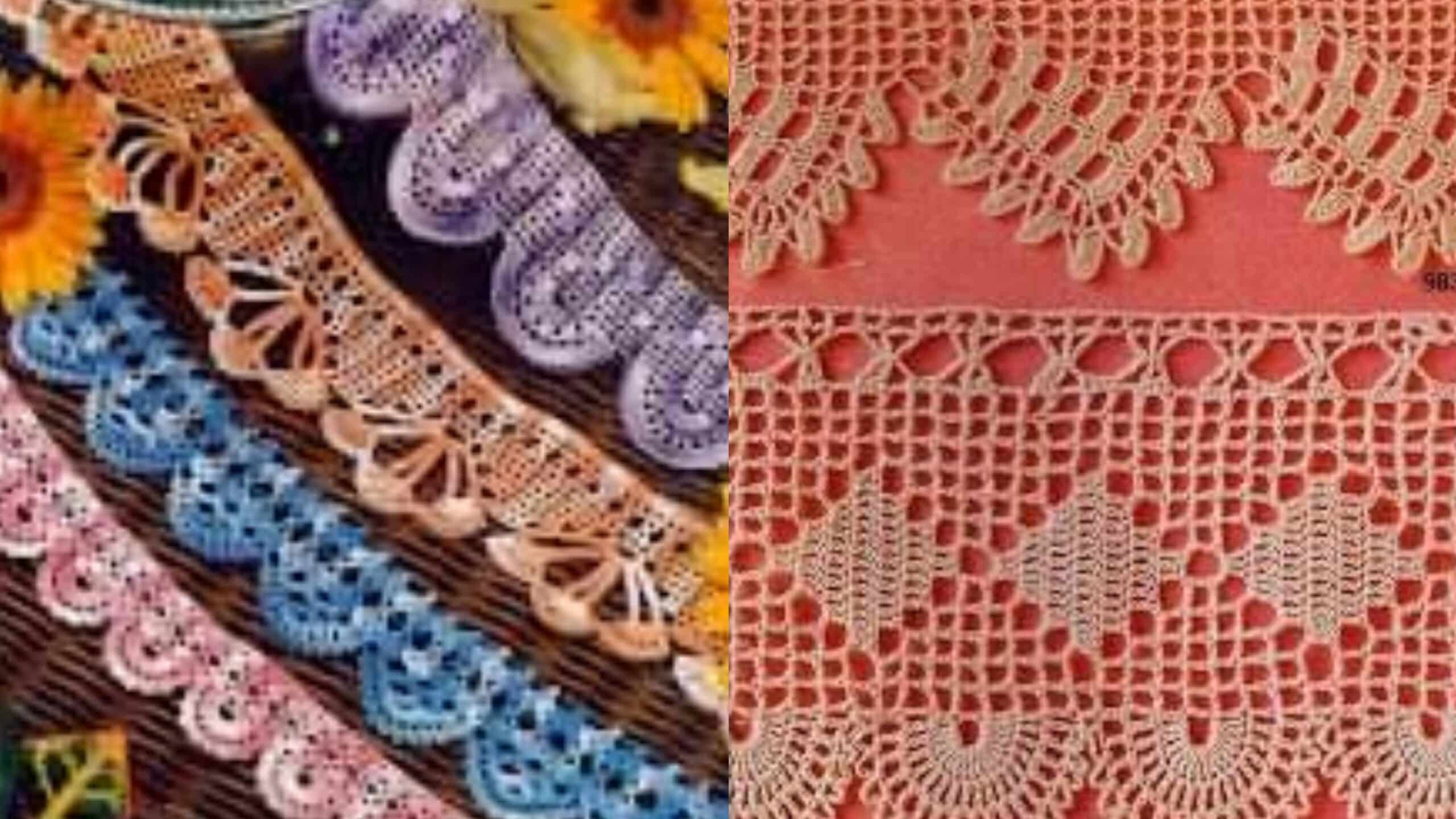 barrados de croche para guardanapos