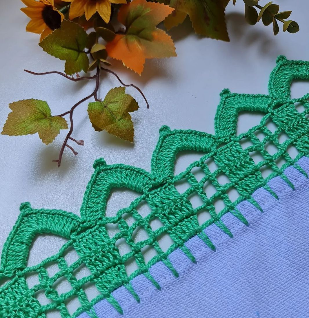 barrados de croche para guardanapos