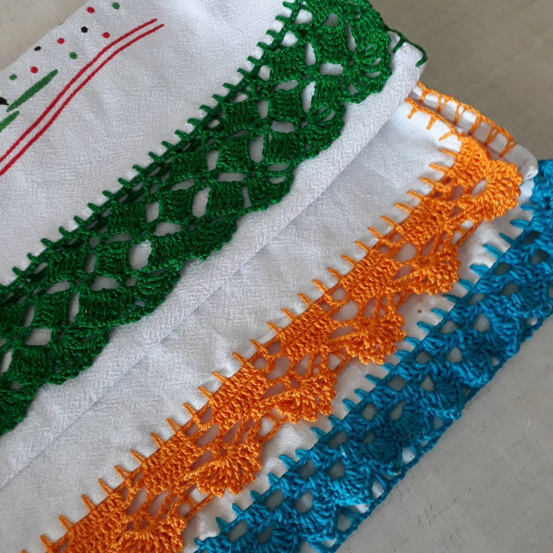 barrados de croche para guardanapos