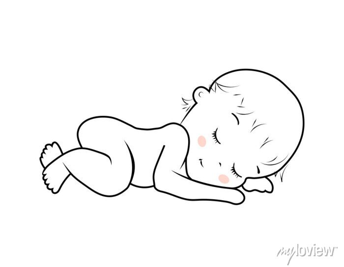 Crie Convites e Decorações com Ilustrações de Bebê Deitado Grátis