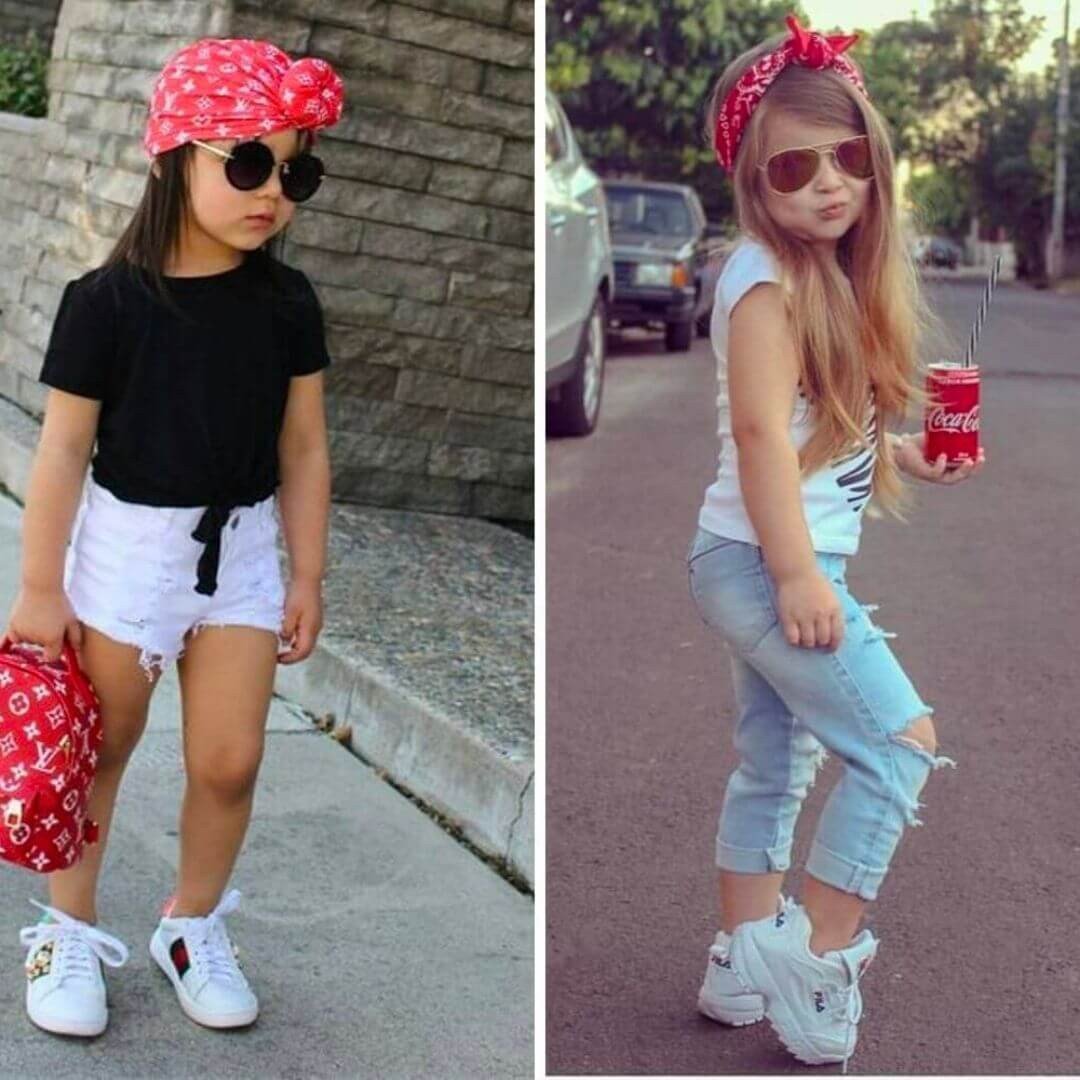 bebê estiloso feminino