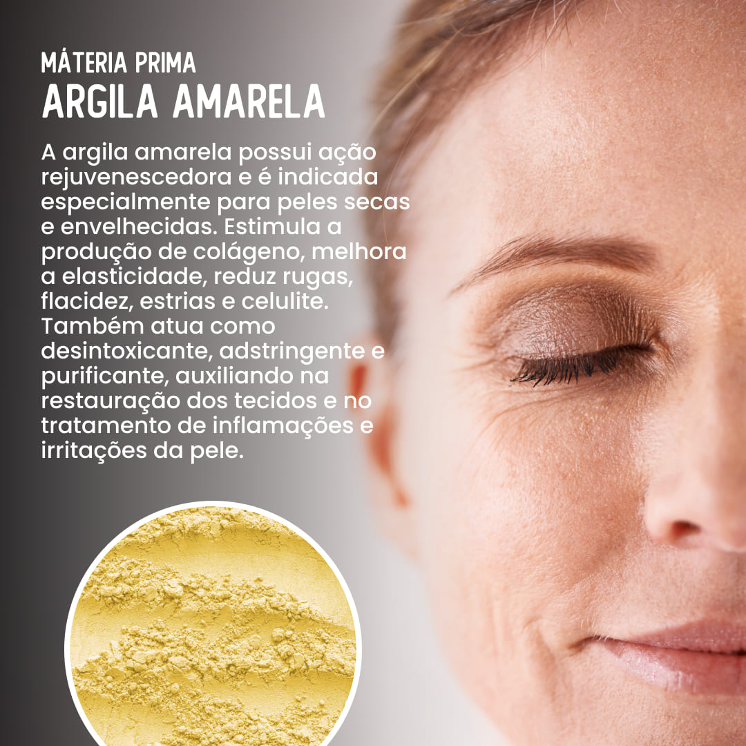 Benefícios da argila amarela para flacidez facial