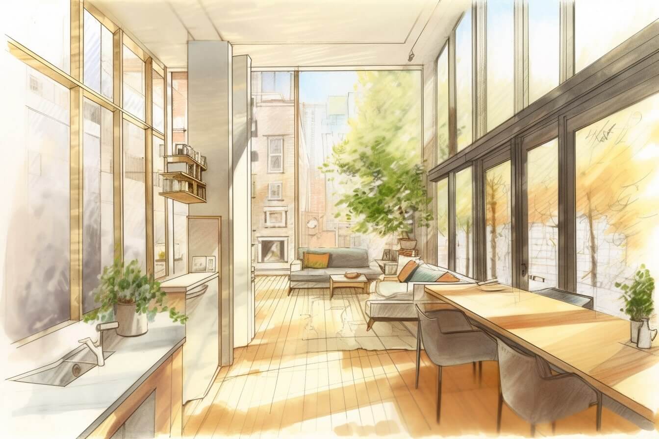 Benefícios da luz natural no quarto de hotel para o foco