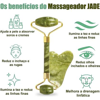 Benefícios da massagem facial com rolo de jade e Gua Sha