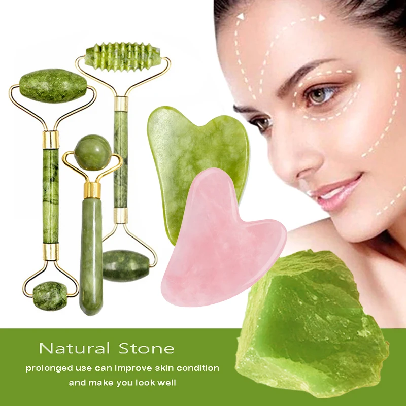 Benefícios da massagem facial com rolo de jade e Gua Sha