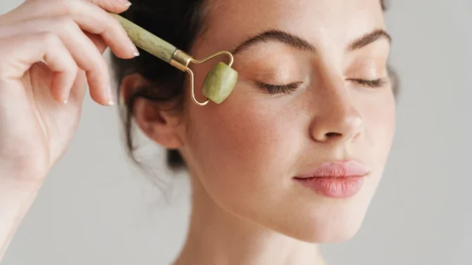 como usar rolo de jade para olheiras