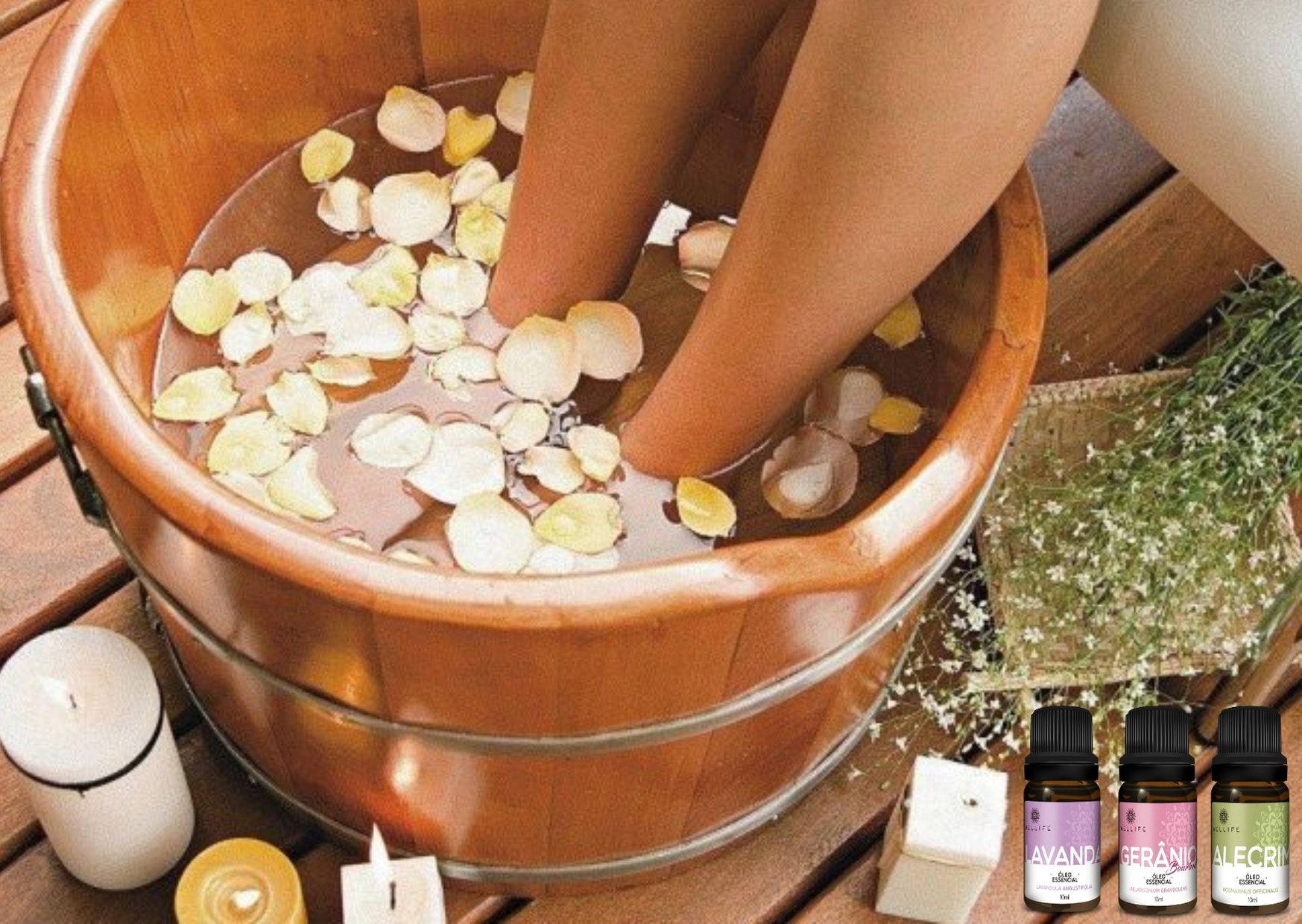 massagem relaxante para pés cansados