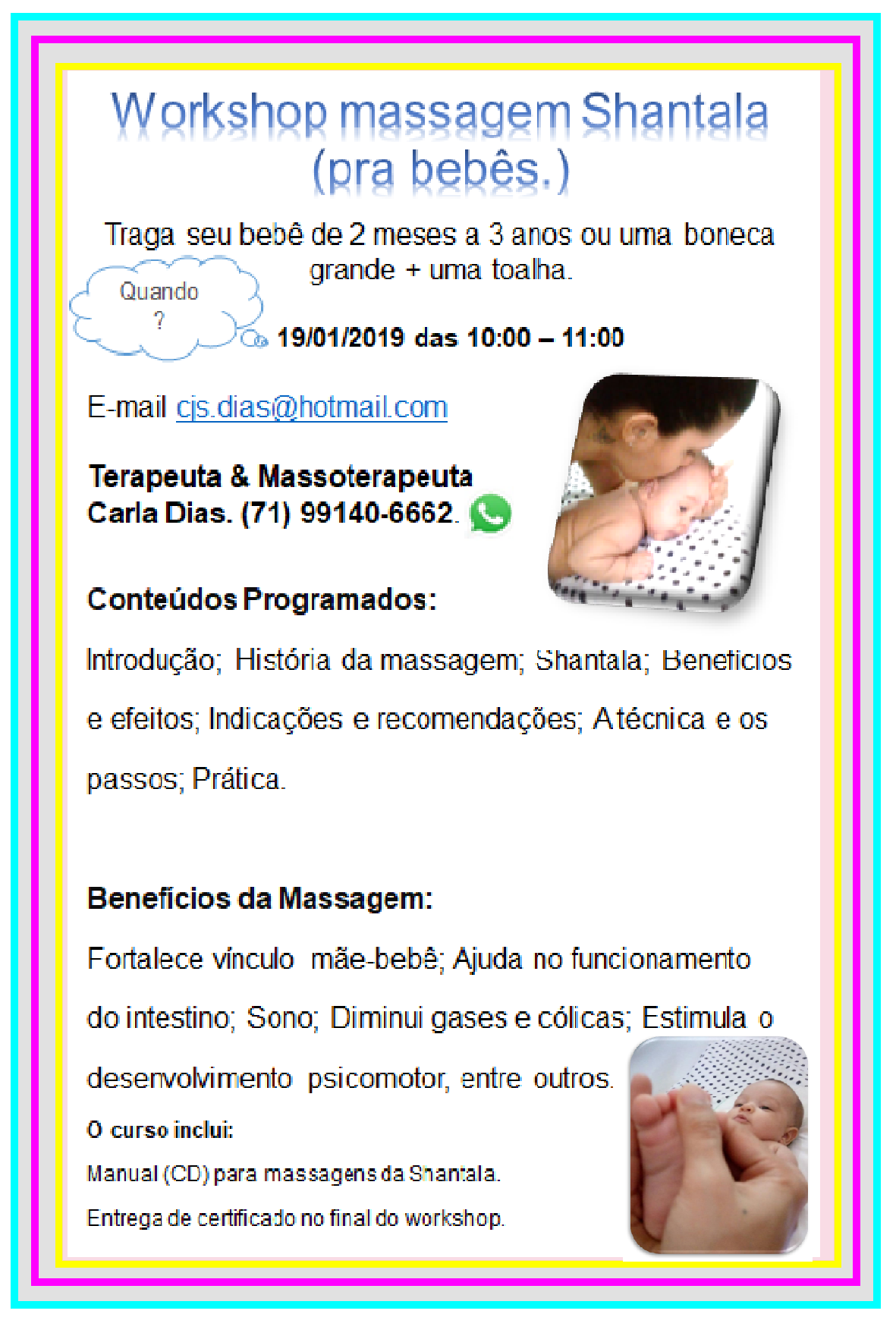 massagem indiana para bebês benefícios
