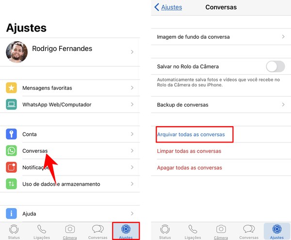 benefícios de arquivar mensagens no whatsapp