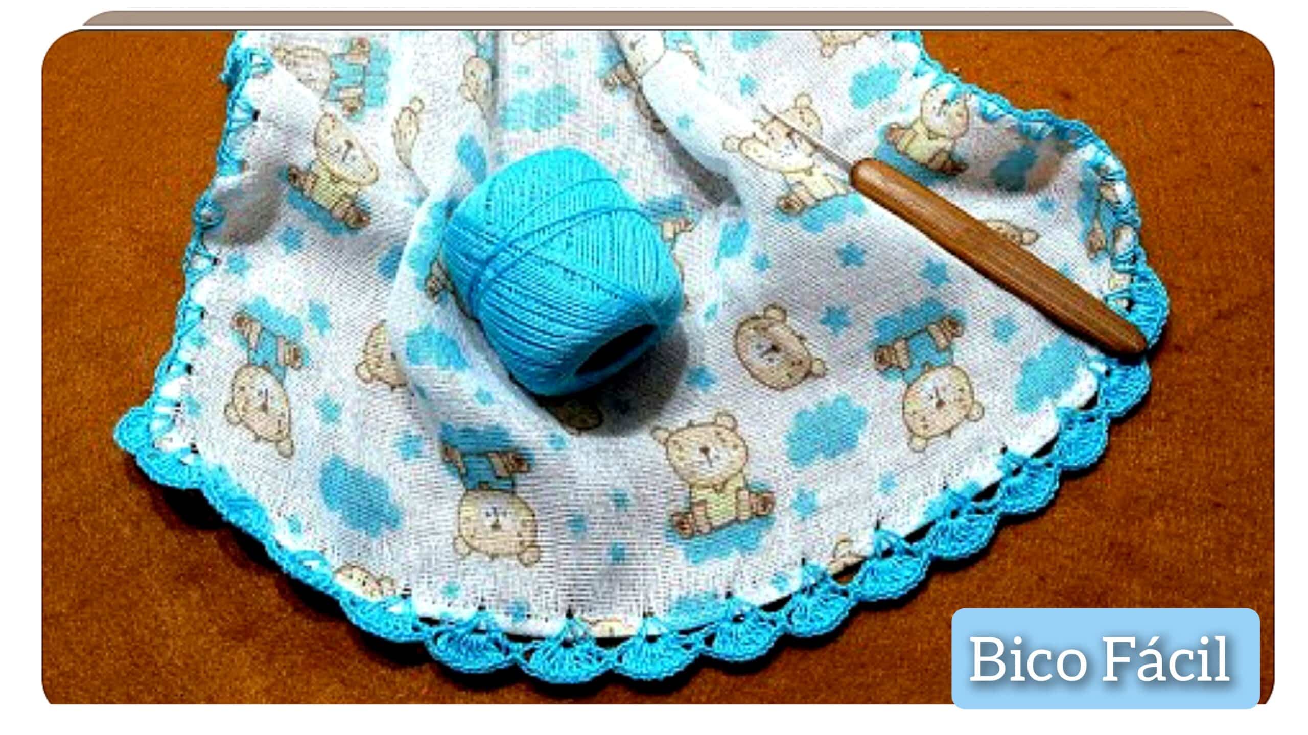 bicos de croche para fraldas de bebe com grafico