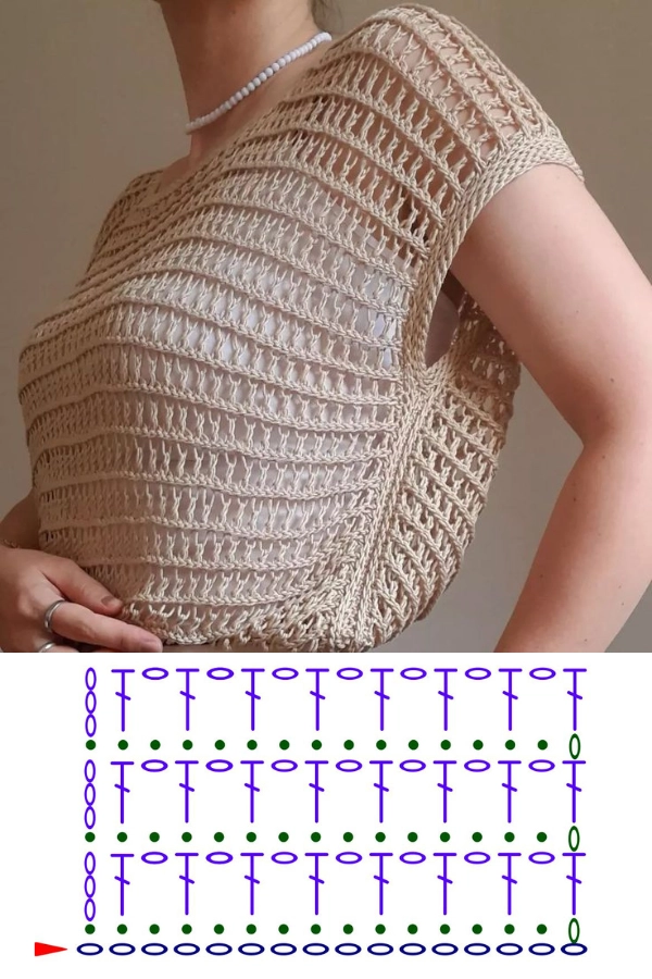 blusa de croche facil de fazer com grafico