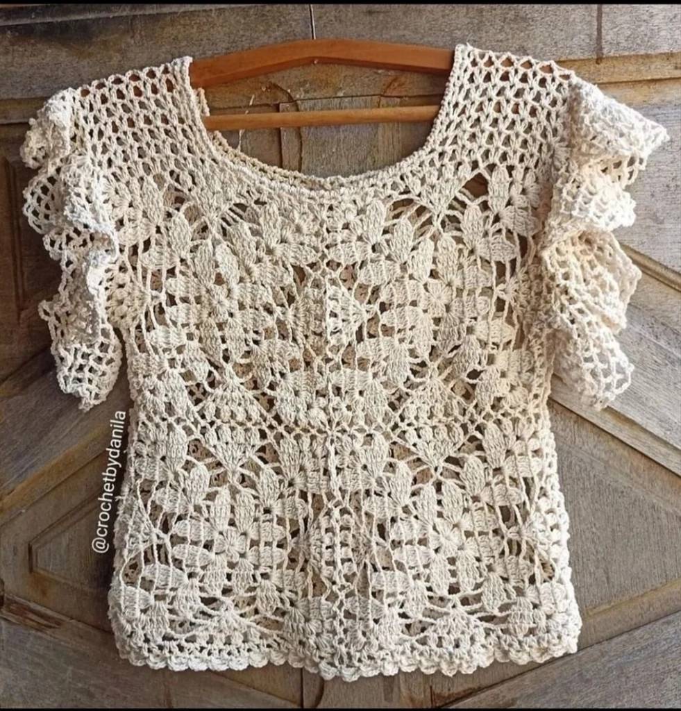 inspiração blusa de crochê fácil verão