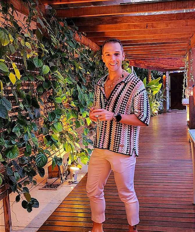 crochê boho masculino
