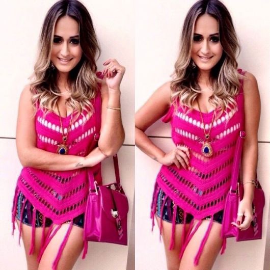 Croppeds de Crochê com Franjas: Modelos e Tendências para o Verão