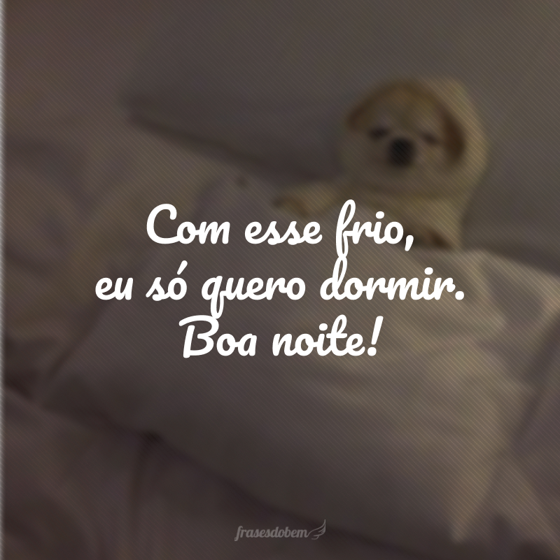 boa noite meu amor frio
