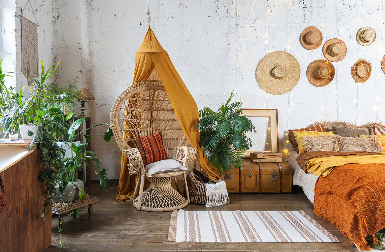 boho chic decoração