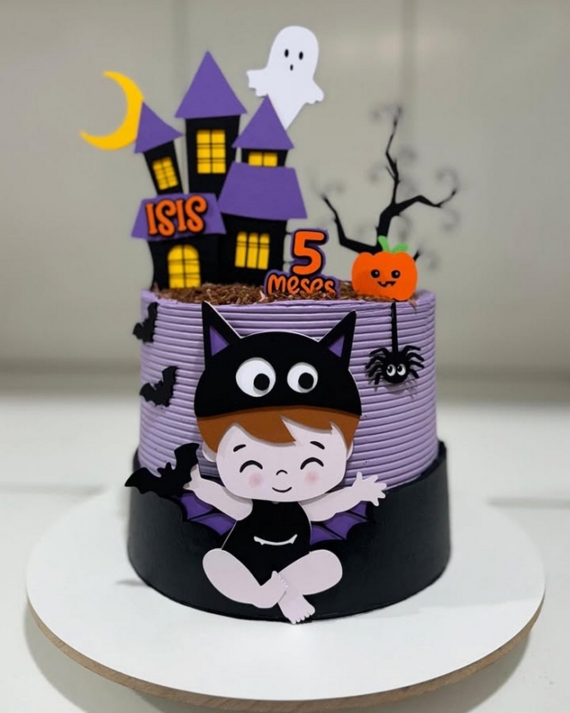bolo halloween barato como fazer