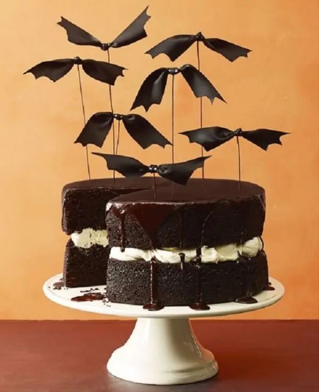 chantininho vs ganache decoração bolo halloween