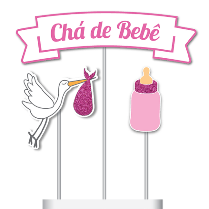 bolo para chá de bebê de menina