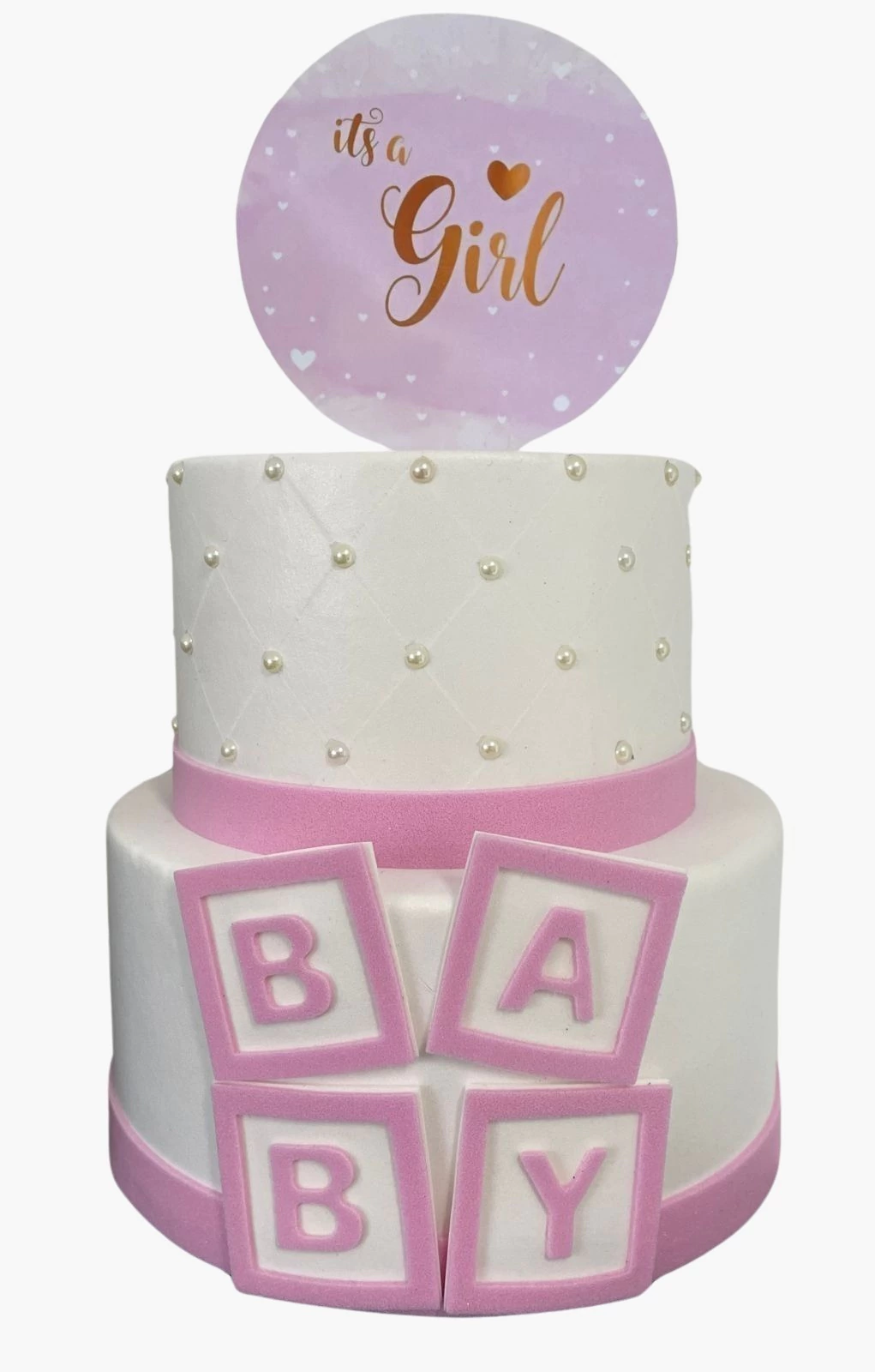 bolo para chá de bebê de menina