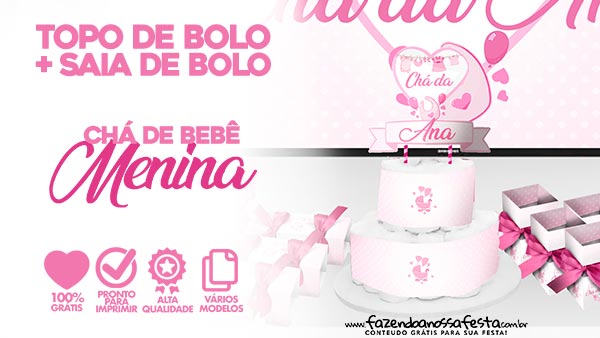 Os 5 Temas de Bolo Mais Fofos para Chá de Bebê de Menina