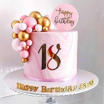 Bolo infantil rosa e dourado