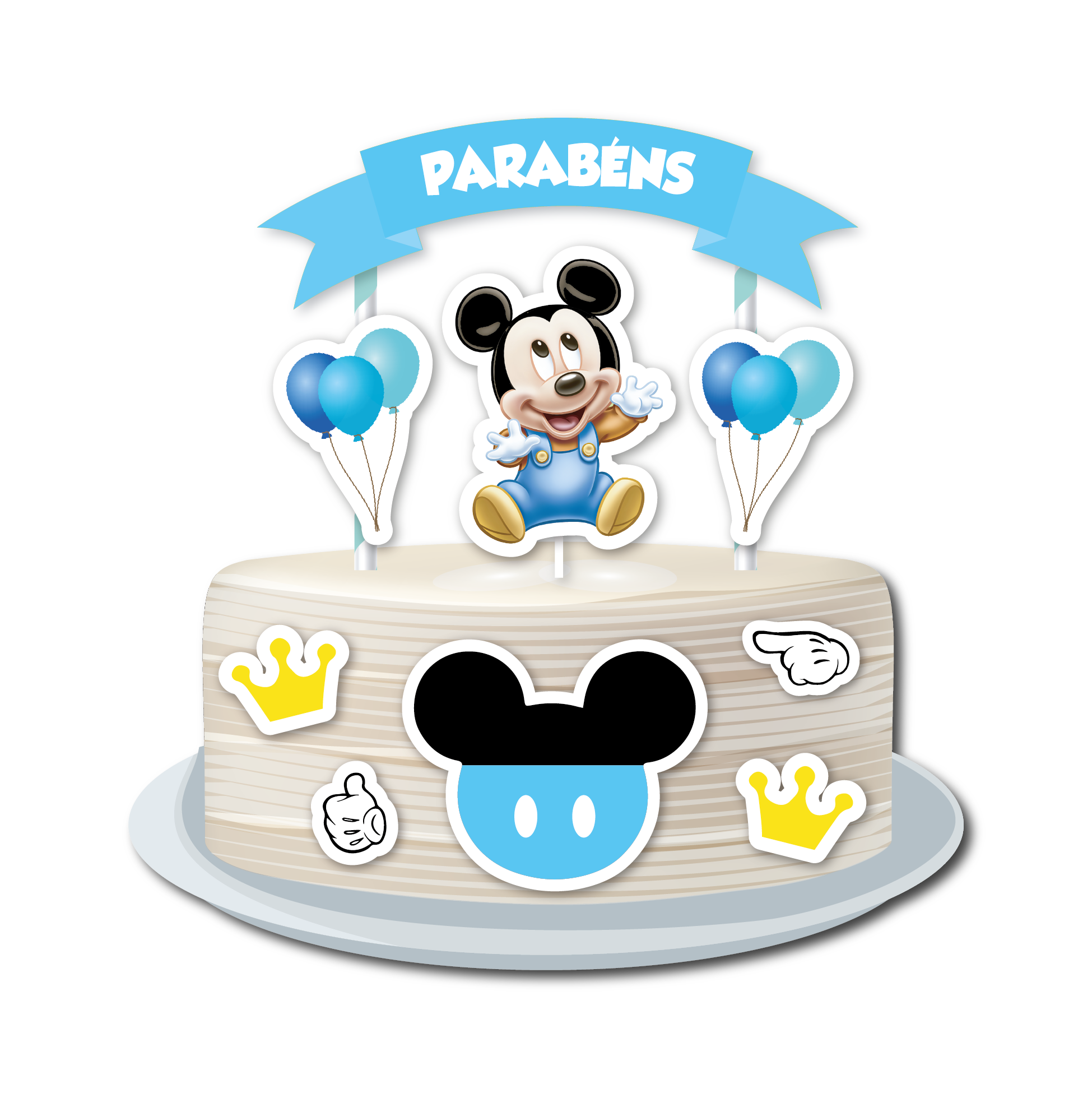 Inspirações de Bolos de Mesversário Mickey Baby para Cada Mês