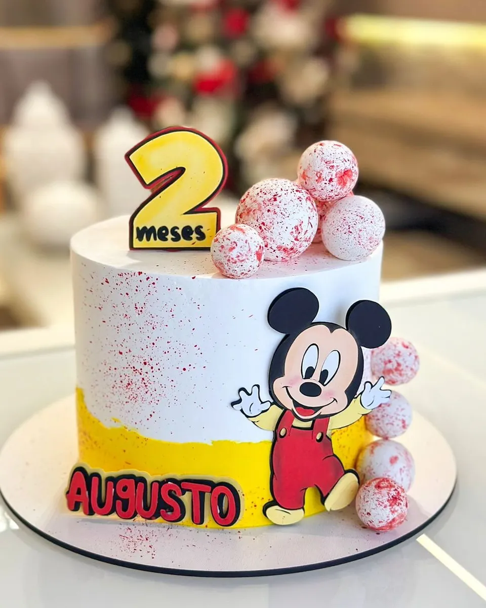 Como Fazer um Topo de Bolo Mickey Baby Personalizado