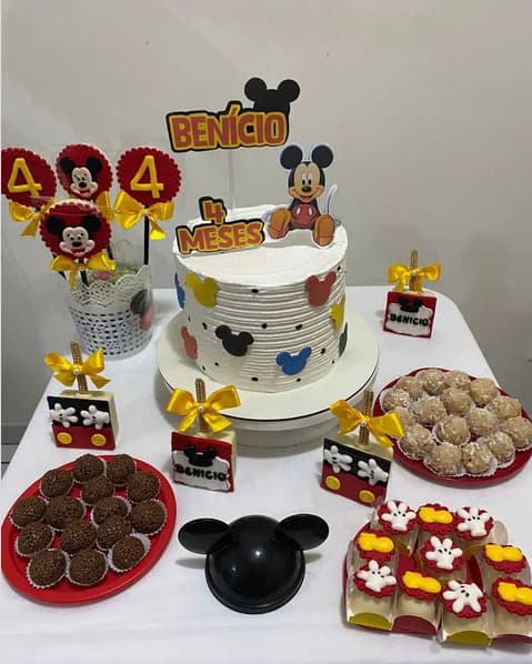 Como Fazer um Topo de Bolo Mickey Baby Personalizado