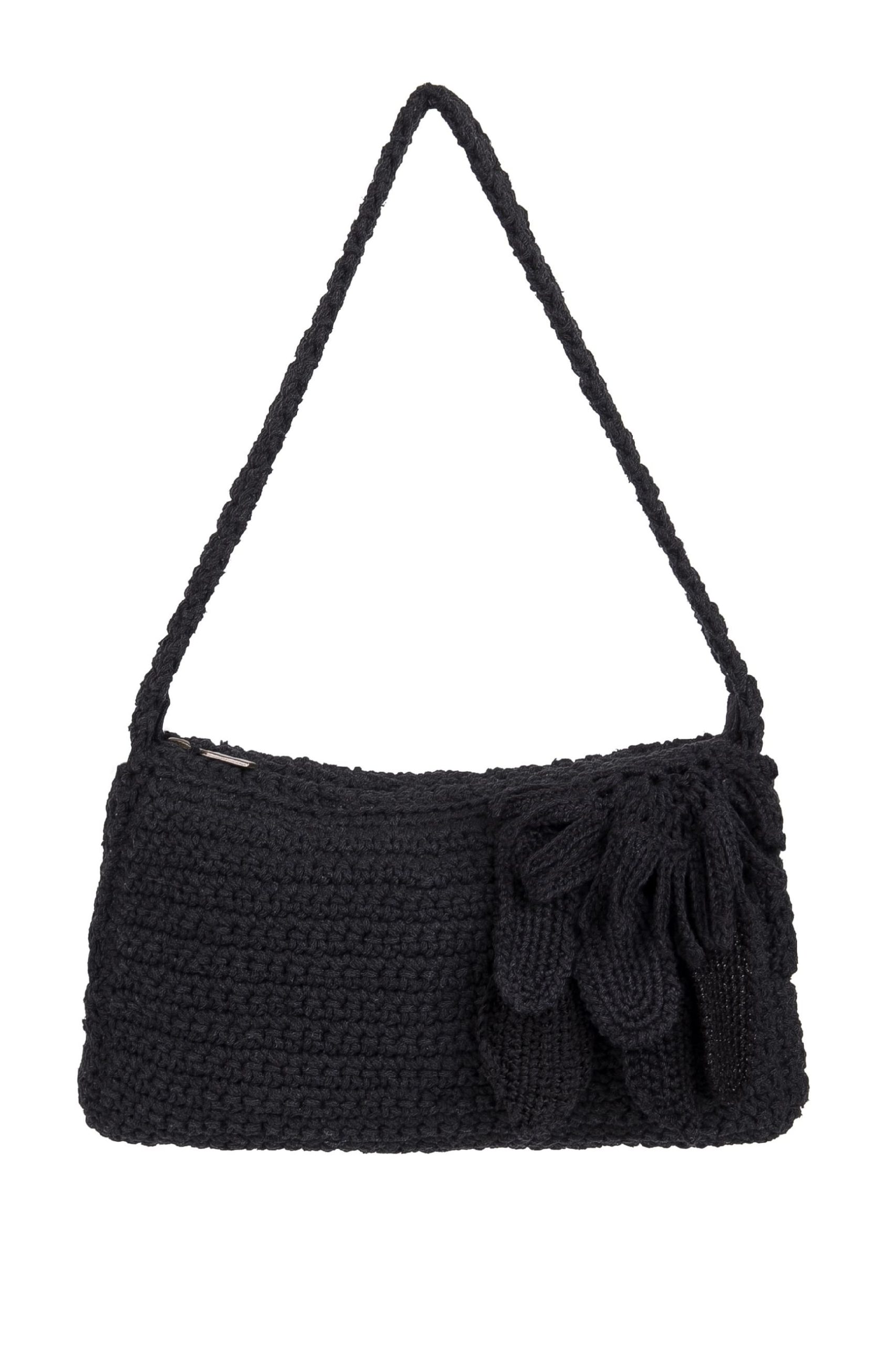 bolsa de crochê de barbante