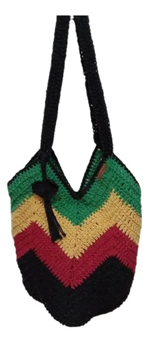 bolsa de crochê de barbante