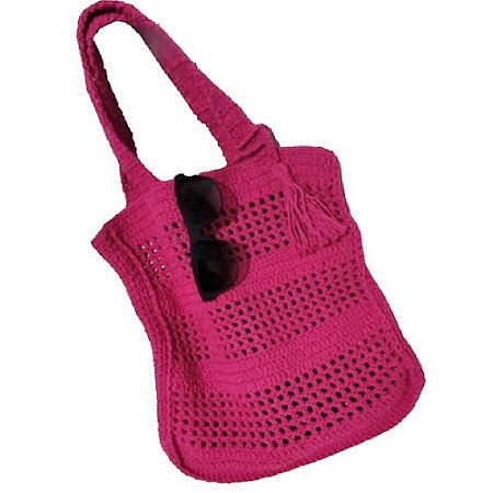bolsa de croche para praia