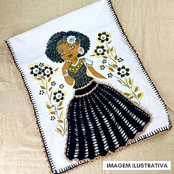 boneca de croche em pano de prato