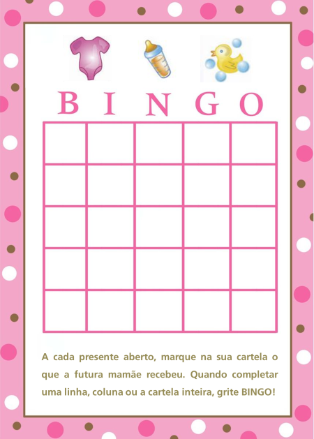 brincadeiras cha de bebe para imprimir