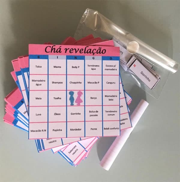 brincadeiras para cha de bebe revelação