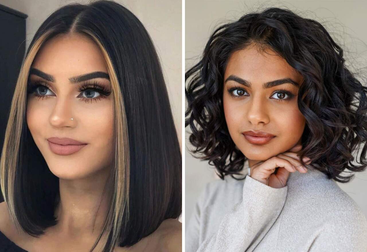 inspiração corte long bob para diferentes formatos de rosto