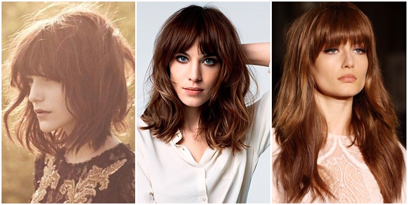 cabelo com franja longa