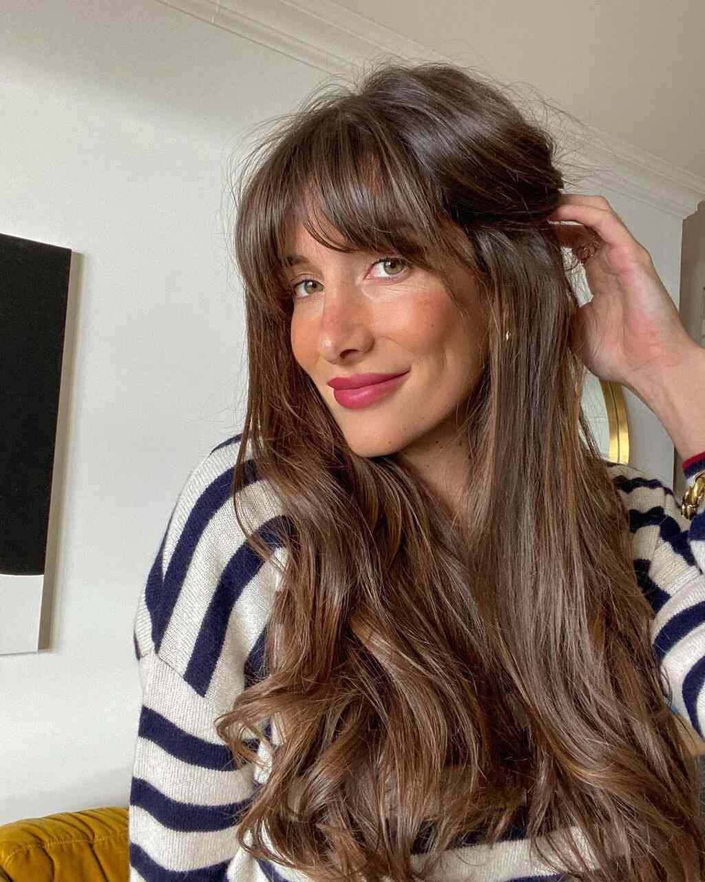 cabelo longo para rosto quadrado