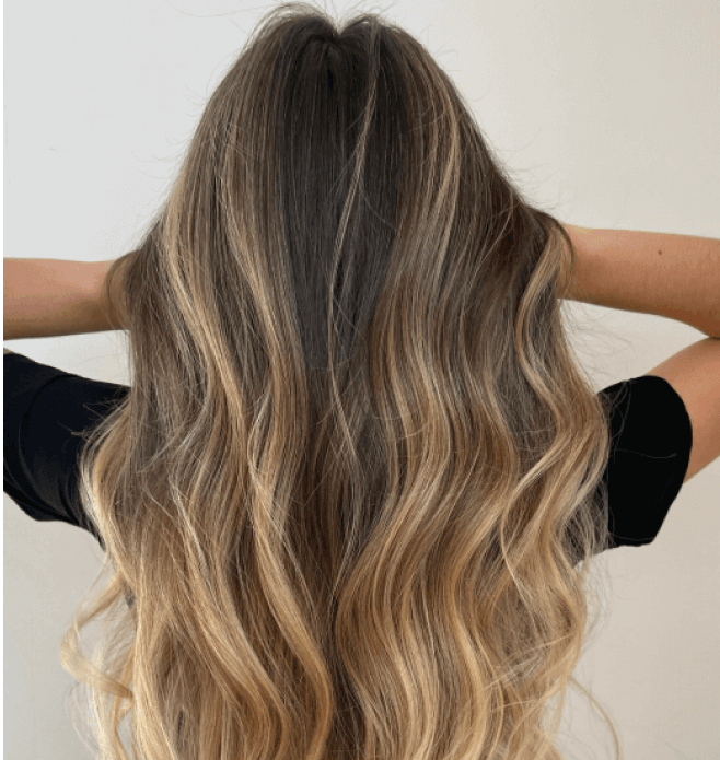 cabelo morena iluminada longo