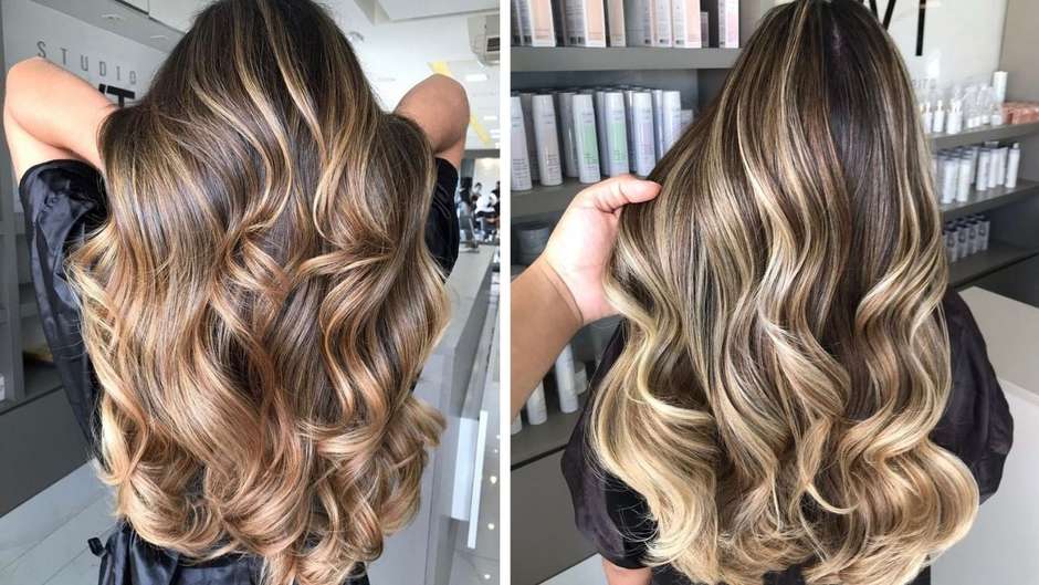tendências morena iluminada cabelo comprido