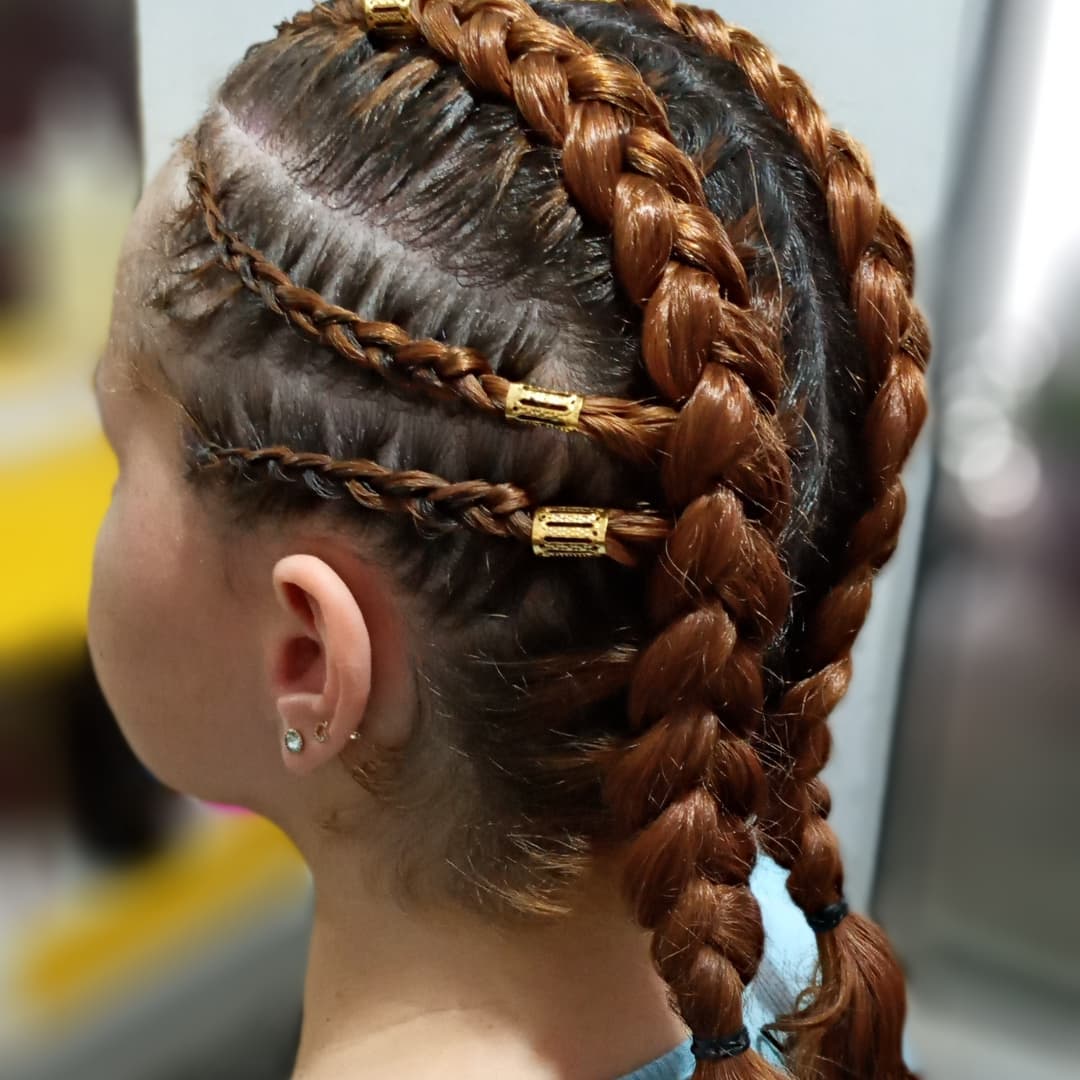 trança com extensões cabelo curto