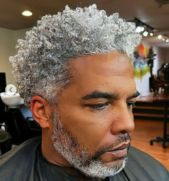 melhores cortes de cabelo grisalho crespo para valorizar o rosto