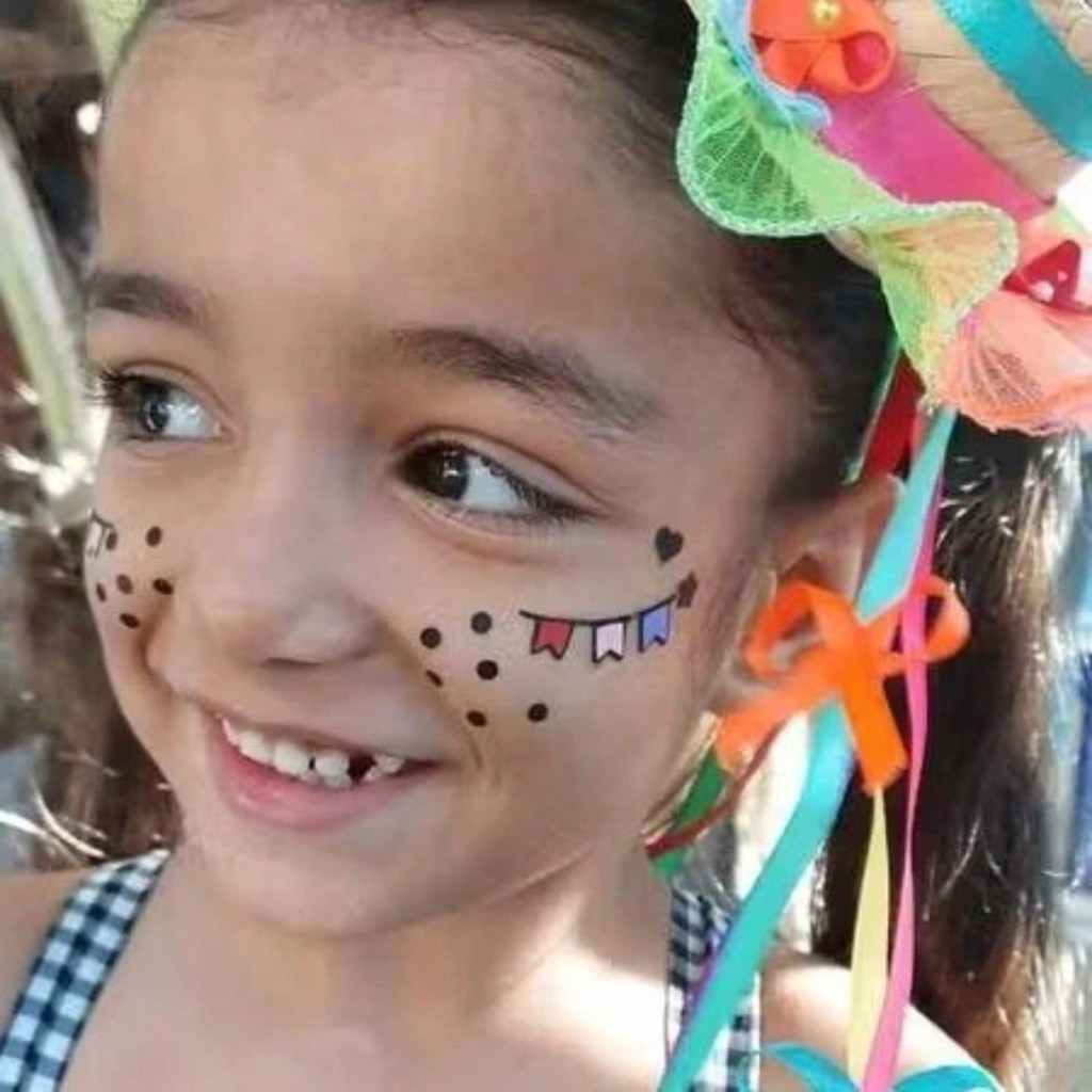 maquiagem infantil segura festa junina